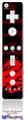 Wii Remote Controller Face ONLY Skin - Oriental Dragon Red on Black