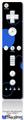 Wii Remote Controller Face ONLY Skin - Lots of Dots Blue on Black
