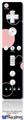 Wii Remote Controller Face ONLY Skin - Lots of Dots Pink on Black