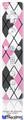 Wii Remote Controller Face ONLY Skin - Argyle Pink and Gray
