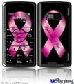LG enV2 Skin - Fight Like a Girl Breast Cancer Pink Ribbon on Black