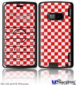 LG enV2 Skin - Checkered Canvas Red and White