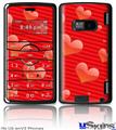 LG enV2 Skin - Glass Hearts Red