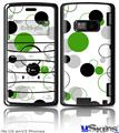 LG enV2 Skin - Lots of Dots Green on White