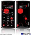 LG enV2 Skin - Lots of Dots Red on Black
