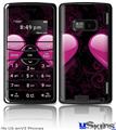LG enV2 Skin - Glass Heart Grunge Hot Pink