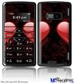 LG enV2 Skin - Glass Heart Grunge Red