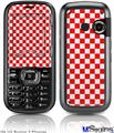 LG Rumor 2 Skin - Checkered Canvas Red and White