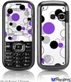 LG Rumor 2 Skin - Lots of Dots Purple on White