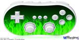 Wii Classic Controller Skin - Fire Flames Green