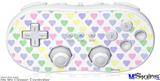 Wii Classic Controller Skin - Pastel Hearts on White