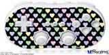 Wii Classic Controller Skin - Pastel Hearts on Black