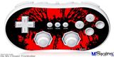 Wii Classic Controller Skin - Big Kiss Red on Black