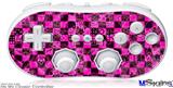 Wii Classic Controller Skin - Pink Checkerboard Sketches