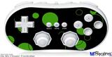 Wii Classic Controller Skin - Lots of Dots Green on Black