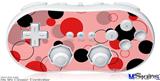 Wii Classic Controller Skin - Lots of Dots Red on Pink
