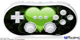 Wii Classic Controller Skin - Glass Heart Grunge Green