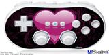 Wii Classic Controller Skin - Glass Heart Grunge Hot Pink