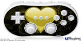 Wii Classic Controller Skin - Glass Heart Grunge Yellow