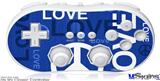 Wii Classic Controller Skin - Love and Peace Blue