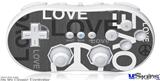Wii Classic Controller Skin - Love and Peace Gray