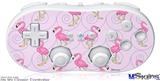 Wii Classic Controller Skin - Flamingos on Pink
