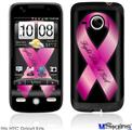 HTC Droid Eris Skin - Fight Like a Girl Breast Cancer Pink Ribbon on Black