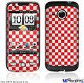 HTC Droid Eris Skin - Checkered Canvas Red and White
