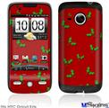 HTC Droid Eris Skin - Holly Leaves on Red