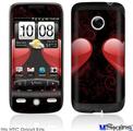 HTC Droid Eris Skin - Glass Heart Grunge Red