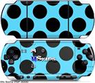 Sony PSP 3000 Skin - Kearas Polka Dots Black And Blue