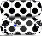 Sony PSP 3000 Skin - Kearas Polka Dots White And Black