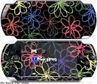 Sony PSP 3000 Skin - Kearas Flowers on Black