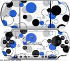 Sony PSP 3000 Skin - Lots of Dots Blue on White