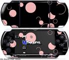 Sony PSP 3000 Skin - Lots of Dots Pink on Black