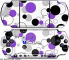 Sony PSP 3000 Skin - Lots of Dots Purple on White