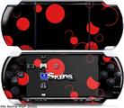 Sony PSP 3000 Skin - Lots of Dots Red on Black