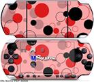 Sony PSP 3000 Skin - Lots of Dots Red on Pink