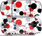 Sony PSP 3000 Skin - Lots of Dots Red on White