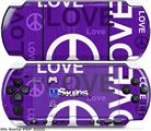 Sony PSP 3000 Skin - Love and Peace Purple