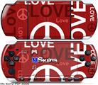 Sony PSP 3000 Skin - Love and Peace Red