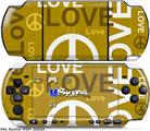 Sony PSP 3000 Skin - Love and Peace Yellow