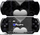 Sony PSP 3000 Skin - Glass Heart Grunge Gray