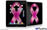 iPad Skin - Fight Like a Girl Breast Cancer Pink Ribbon on Black