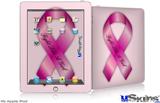 iPad Skin - Fight Like a Girl Breast Cancer Pink Ribbon on Pink