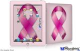 iPad Skin - Hope Breast Cancer Pink Ribbon on Pink