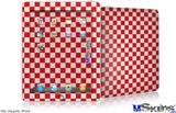 iPad Skin - Checkered Canvas Red and White