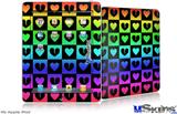 iPad Skin - Love Heart Checkers Rainbow