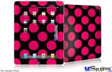 iPad Skin - Kearas Polka Dots Pink On Black