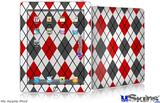iPad Skin - Argyle Red and Gray